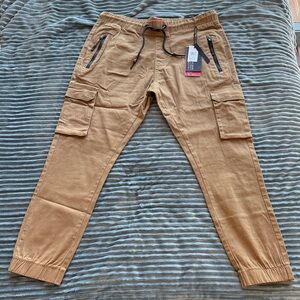Men's Casual Brown Cargo Jogger Pants